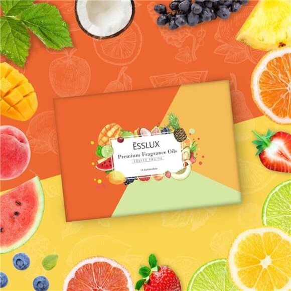 Fruity Fragrance Oils Set, ESSLUX 14 Premium Fruit Scented Oils for Diffuser - Picture 7 of 8